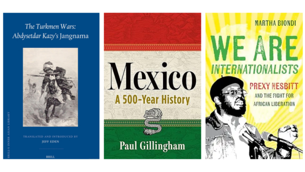 Features book cover from most recent faculty books; also featured on History's own Faculty Books webpage