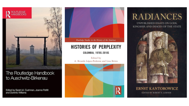 Features book cover from most recent faculty books; also featured on History's own Faculty Books webpage