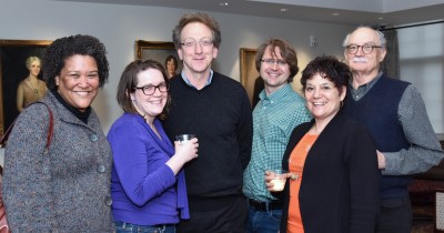 History faculty enjoy a department event