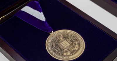 McCormick Teaching Award Medal (photo by Matthew Kaplan)