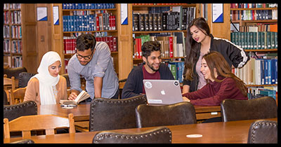 Students work passionately in the library 