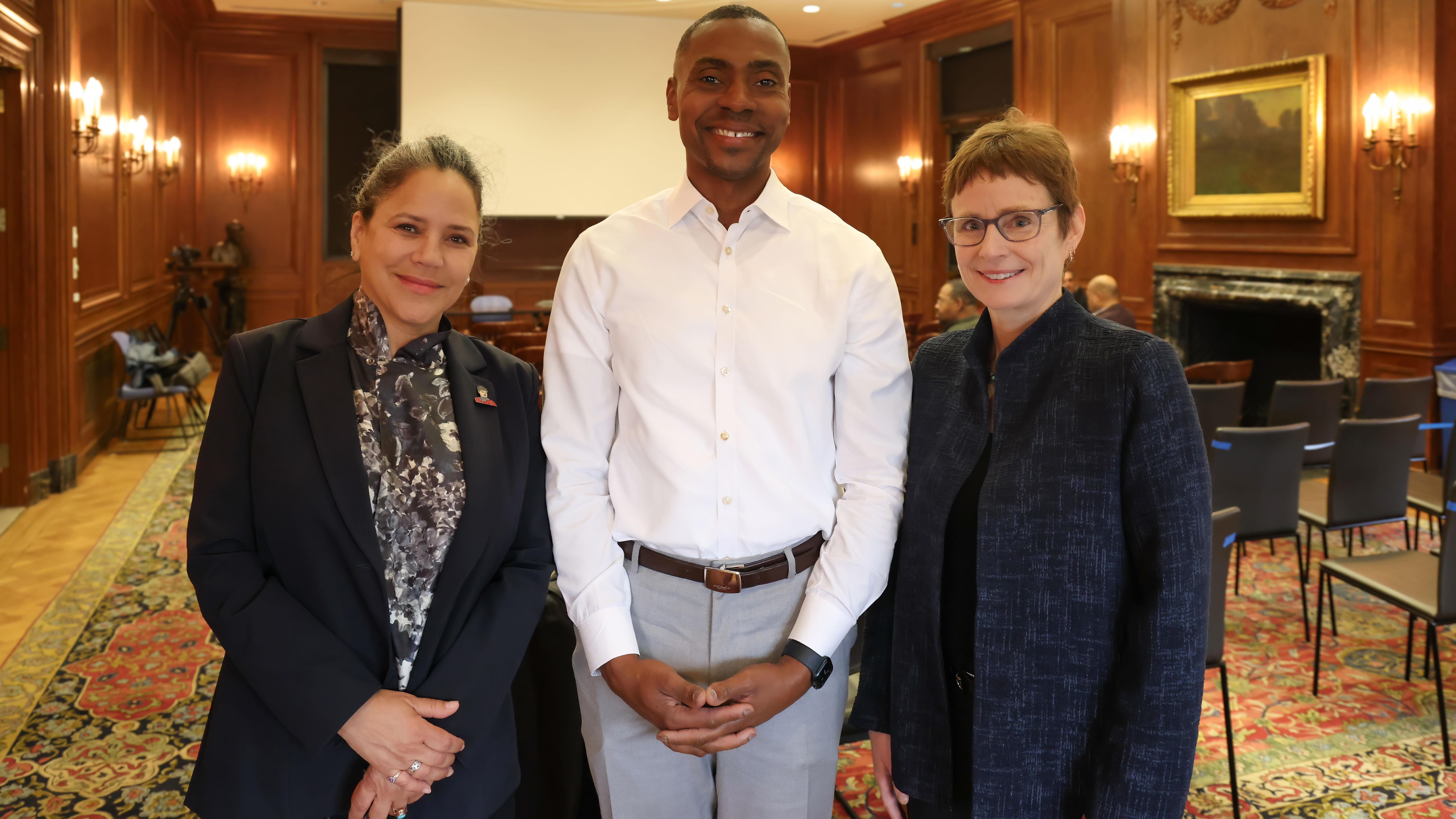 In photo: Laurice Bell, Dave Davis, and Kate Masur