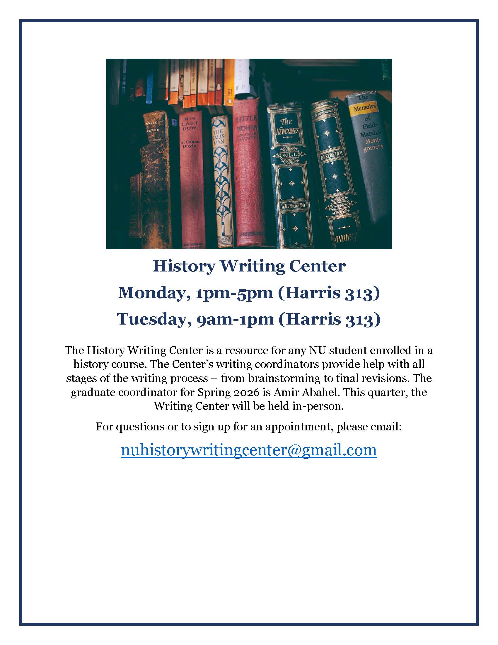 history-writing-center-fall-2025